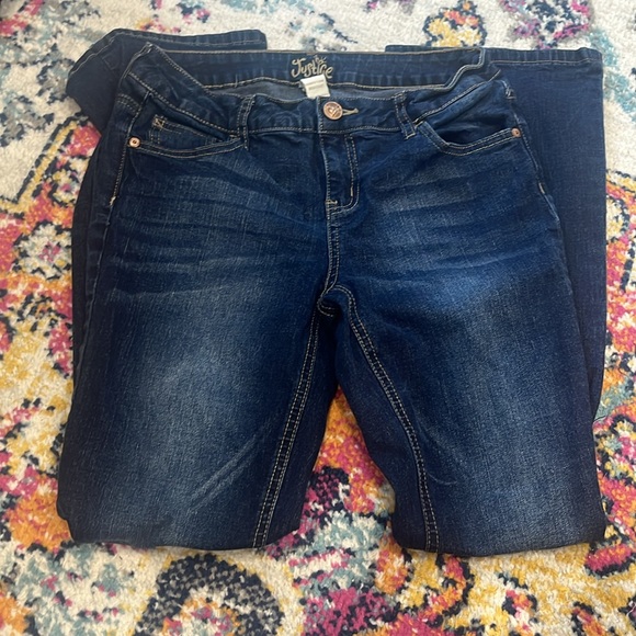 Justice and cat and Jack boot cut girls jeans, size 14 - Picture 3 of 6